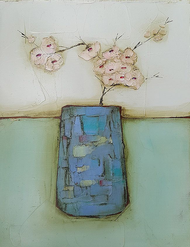 Eithne  Roberts - Cherry blossom in blue